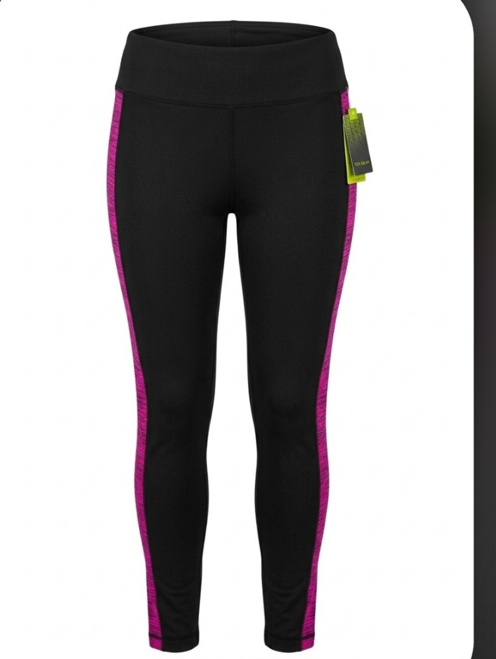 TEK GEAR STRETCH LEGGINS. BLACK/ PINK. M/L. NWT